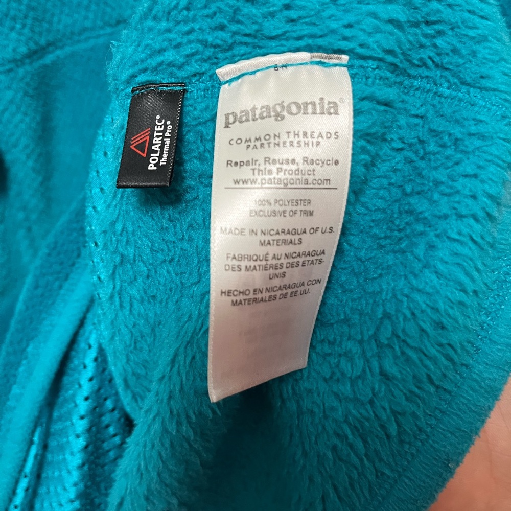 Patagonia Women's Re-Tool Snap Fleece Pullover Teal - Picture 5 of 5
